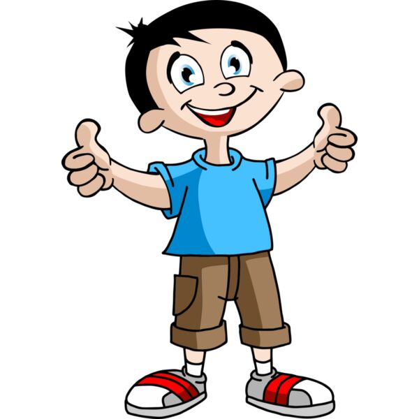 Junge Daumen hoch Miniaturansicht